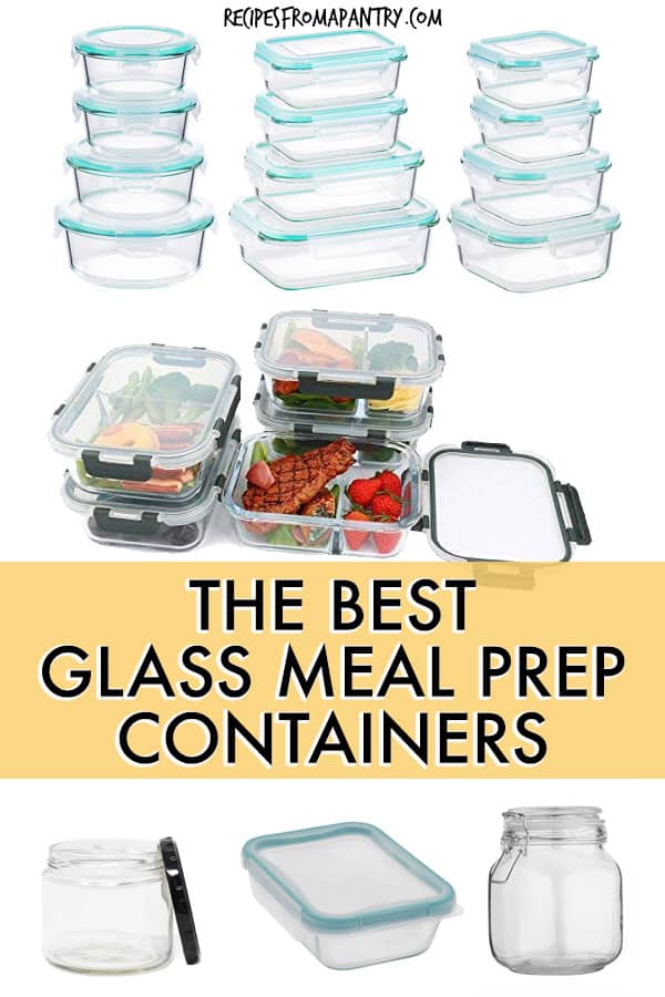 5-Pack 36 oz, Glass Meal Prep Containers 2 Compartments, Portion Control Airtight Glass Food Storage Containers with Locking Lids, Microwave, Oven