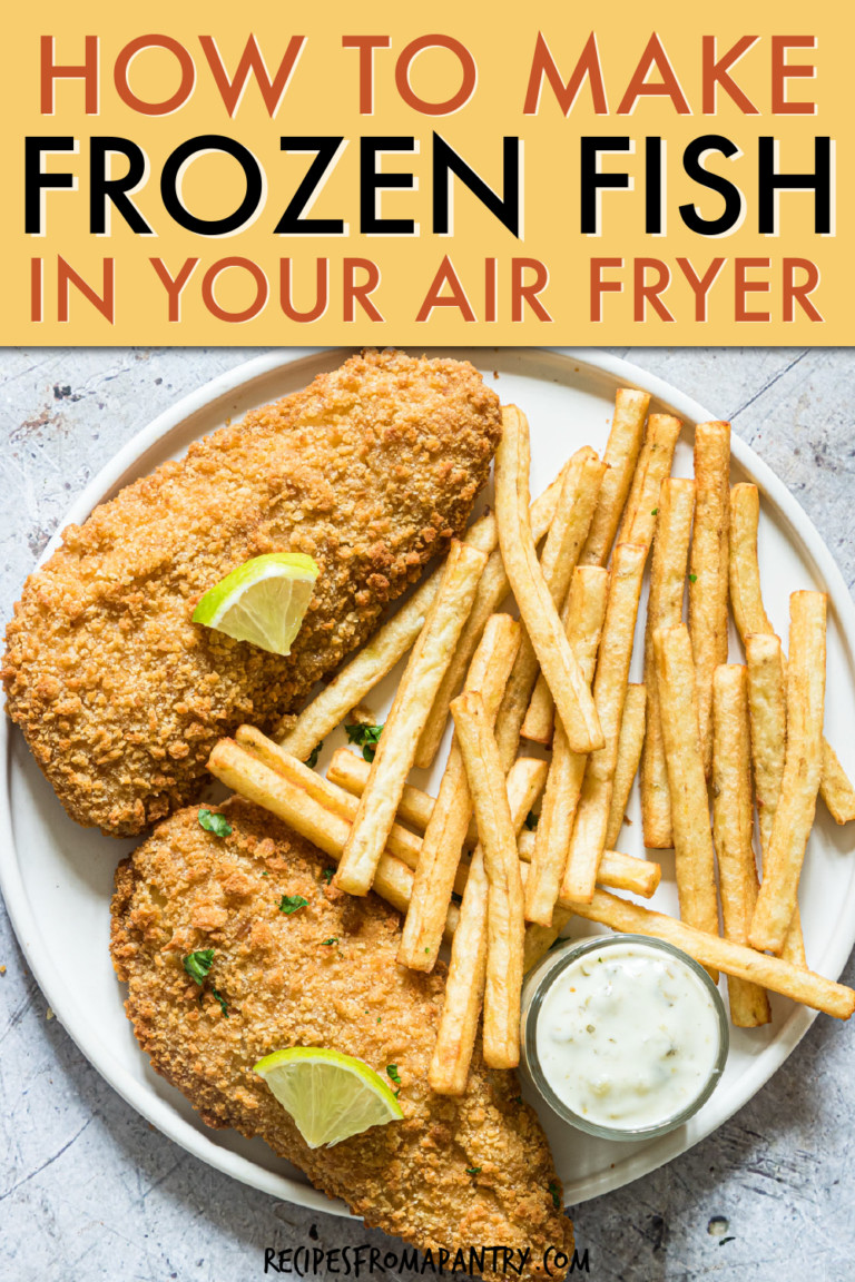 BREADED FISH ON A PLATE WITH FRENCH FRIES