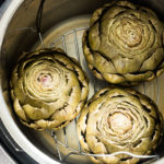 3 cooked artichokes in the instant pot