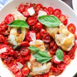 the completed caprese chicken recipe