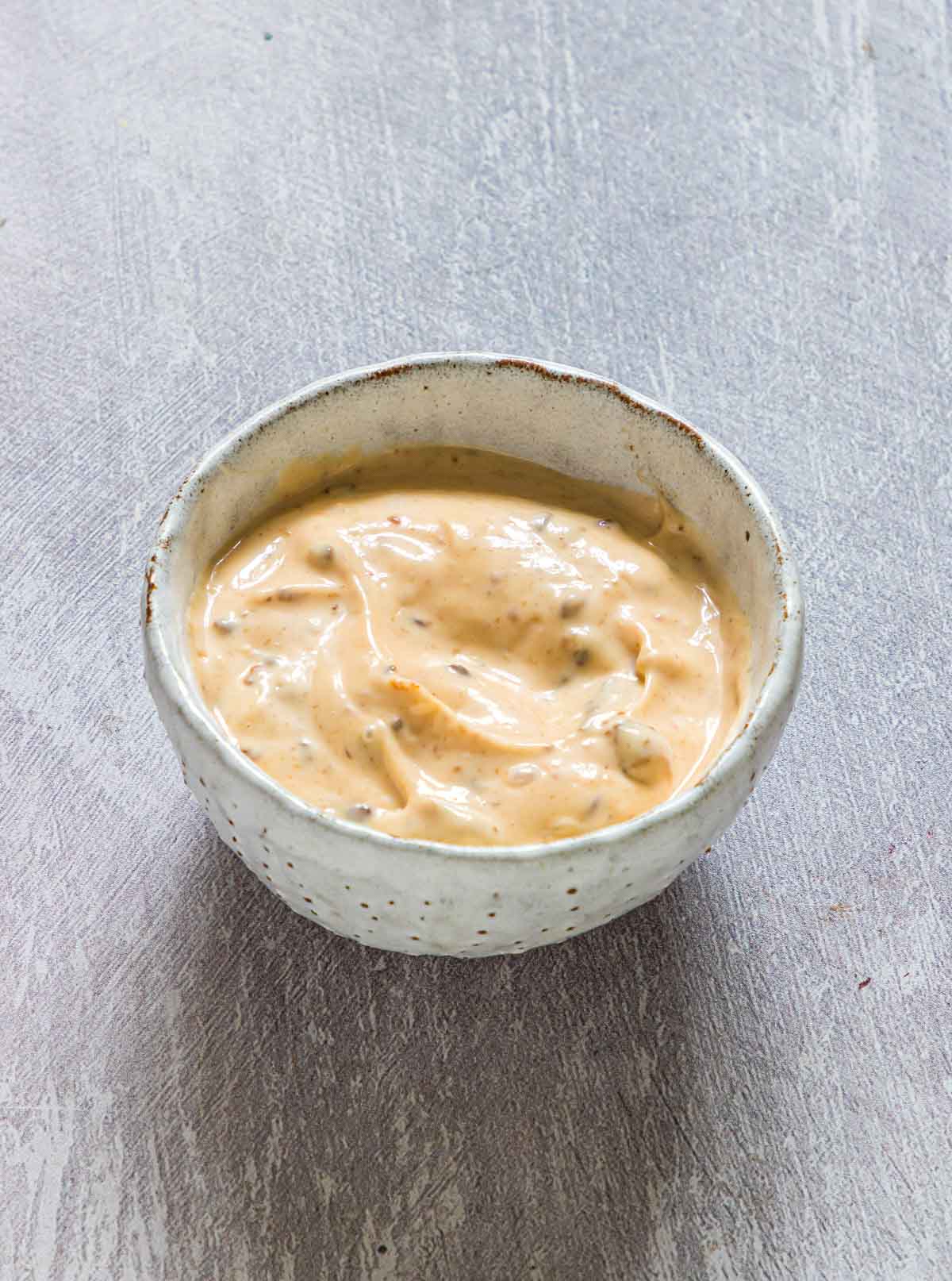 one bowl of chipotle aioli sauce