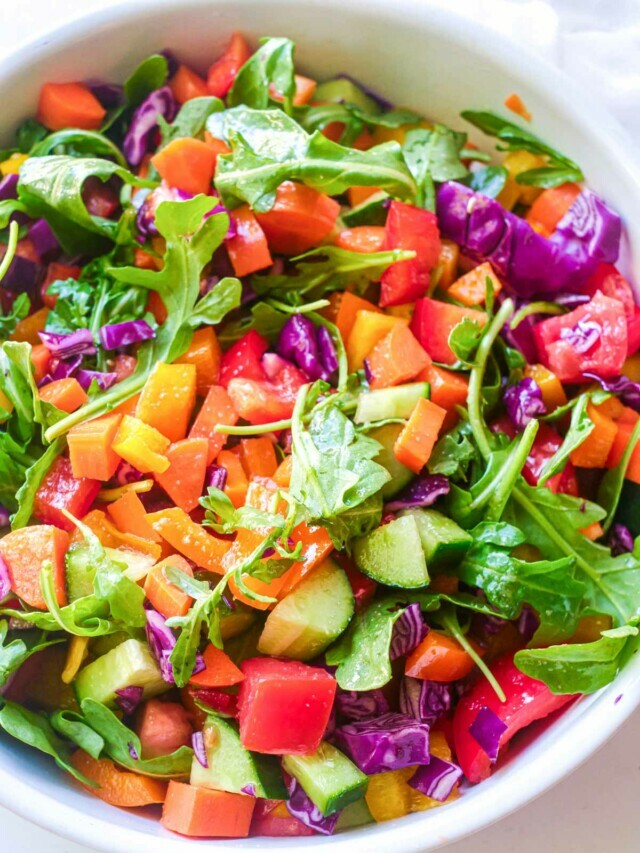 Chopped Rainbow Veggie Salad Story
