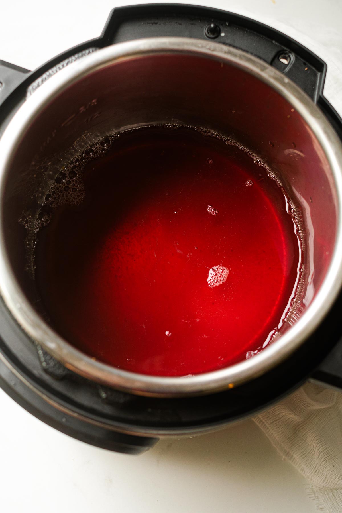 instant pot strawberry syrup in a  pressure cooker
