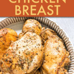 several cooked chicken breasts in a round bowl