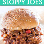sloppy joe on a sesame seed bun