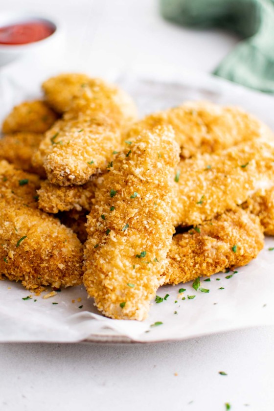 Crispy Oven Baked Chicken Tenders - Recipes From A Pantry