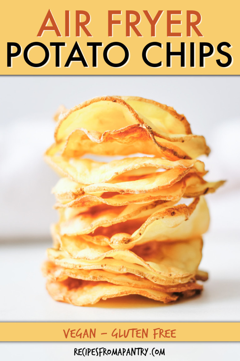 A STACK OF HOMEMADE POTATO CHIPS
