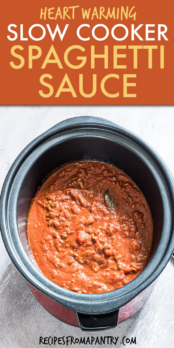 spaghetti sauce in a crock pot