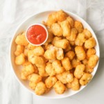 the finished frozen tater tots in air fryer recipe