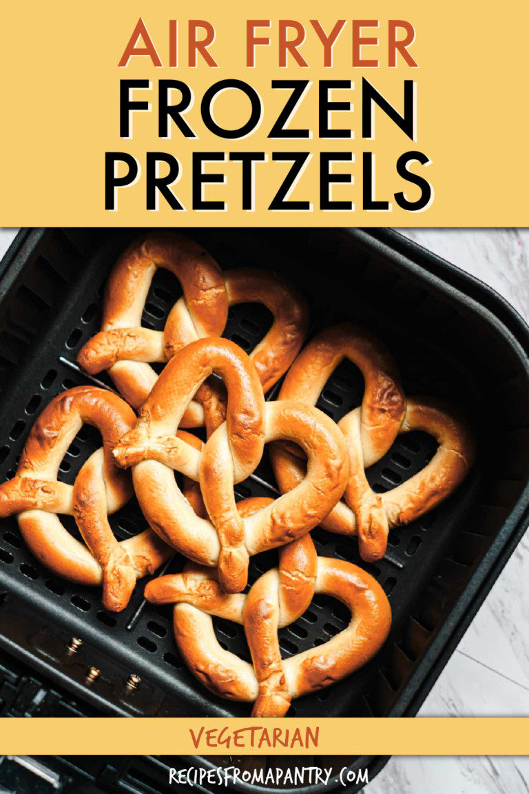 pretzels in an air fryer basket