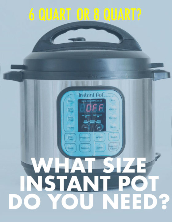 What Size Instant Pot Do You Need Recipes From A Pantry