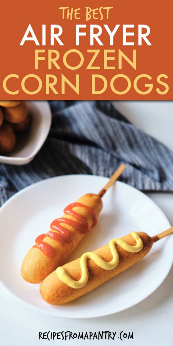 TWO CORN DOGS ON A PLATE