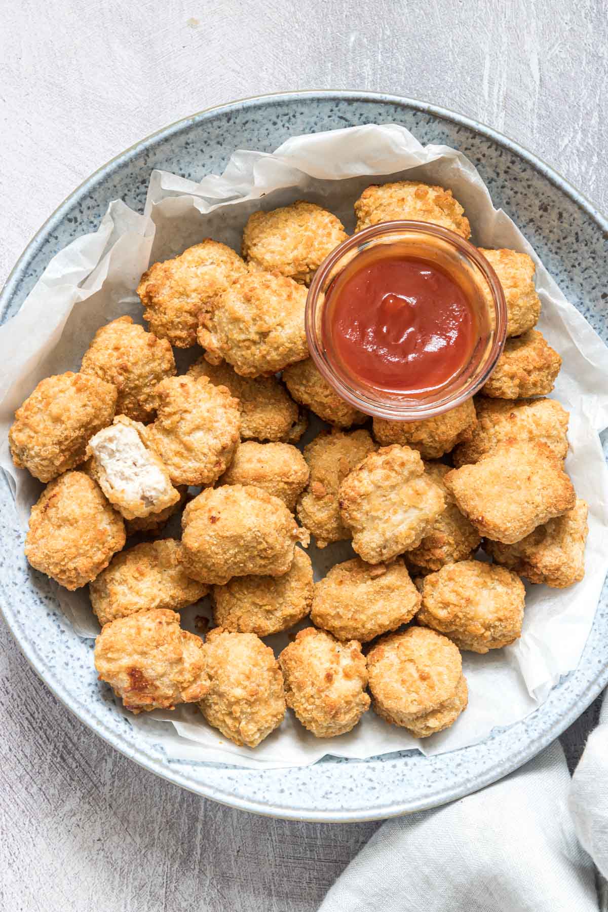the finished reheat chicken nuggets in air fryer recipe