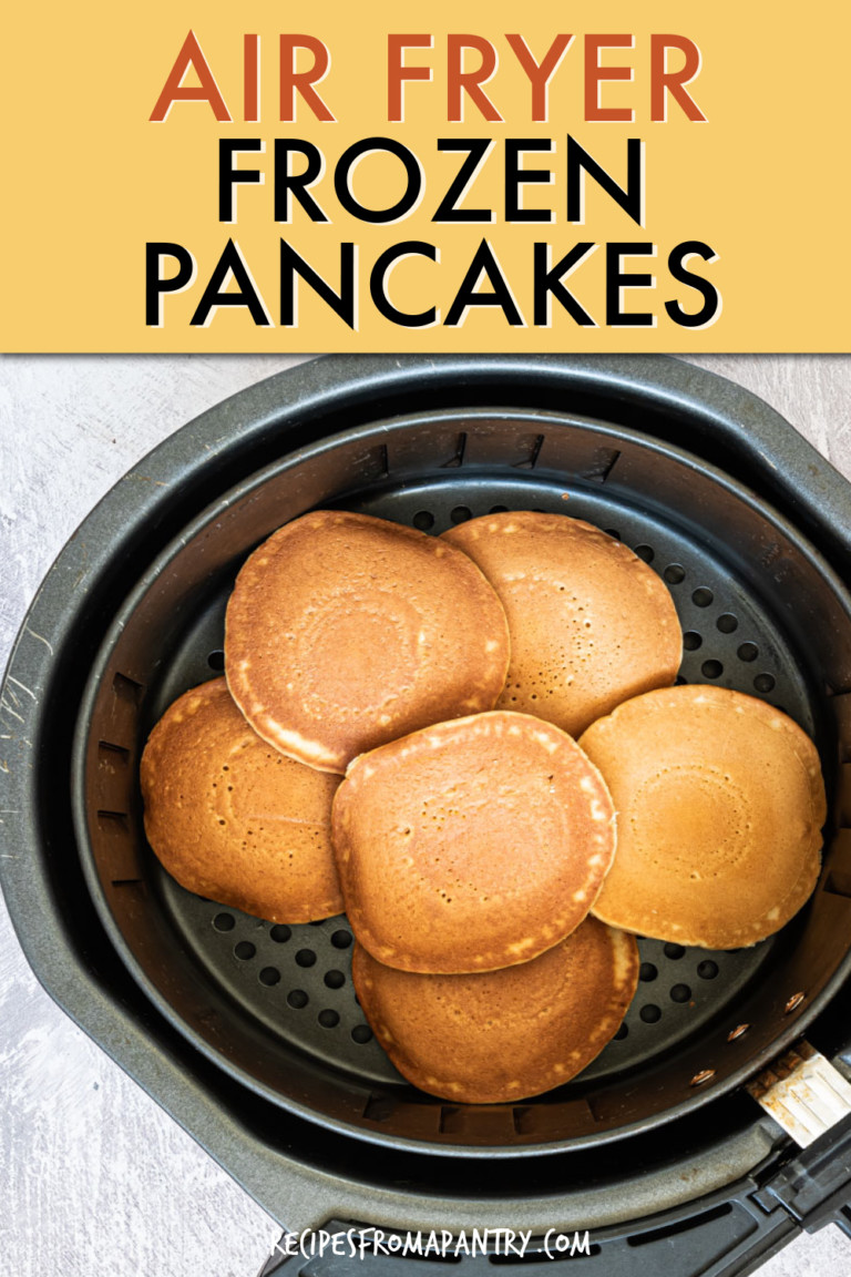 pancakes in an air fryer basket