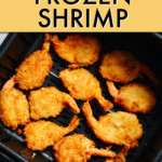 fried shrimp in an air fryer basket