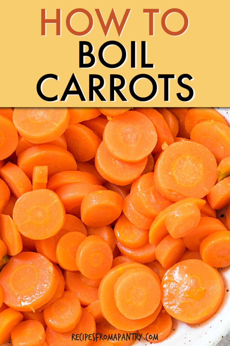Close up of sliced cooked carrots