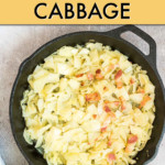 SMOTHERED CABBAGE IN A CAST IRON SKILLET