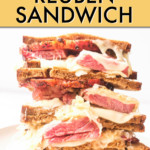 a stack of rueben sandwiches