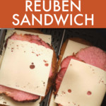 reuben sandwiches in an air fryer basket