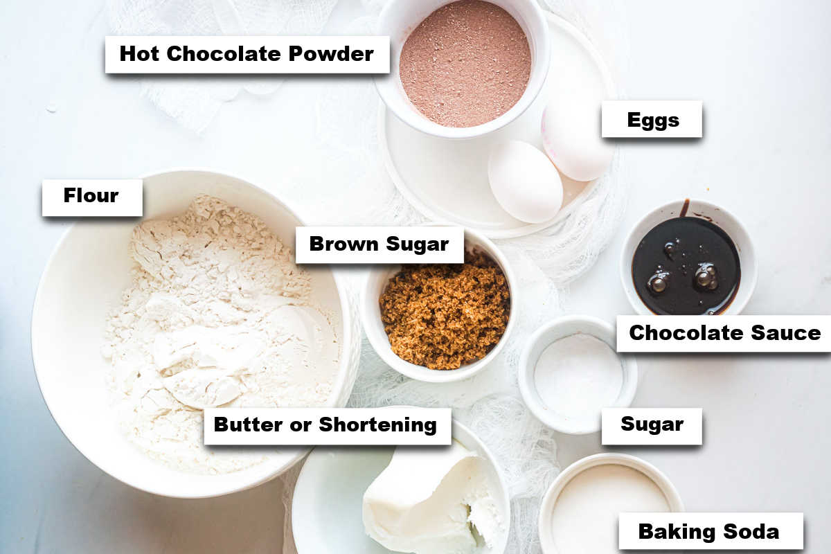 the ingredients for making cupcakes in air fryer