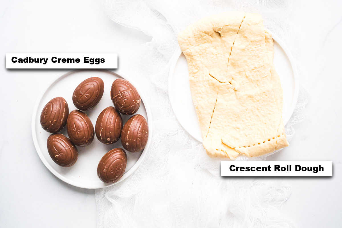 the ingredients needed for making air fryer fried creme egg recipe