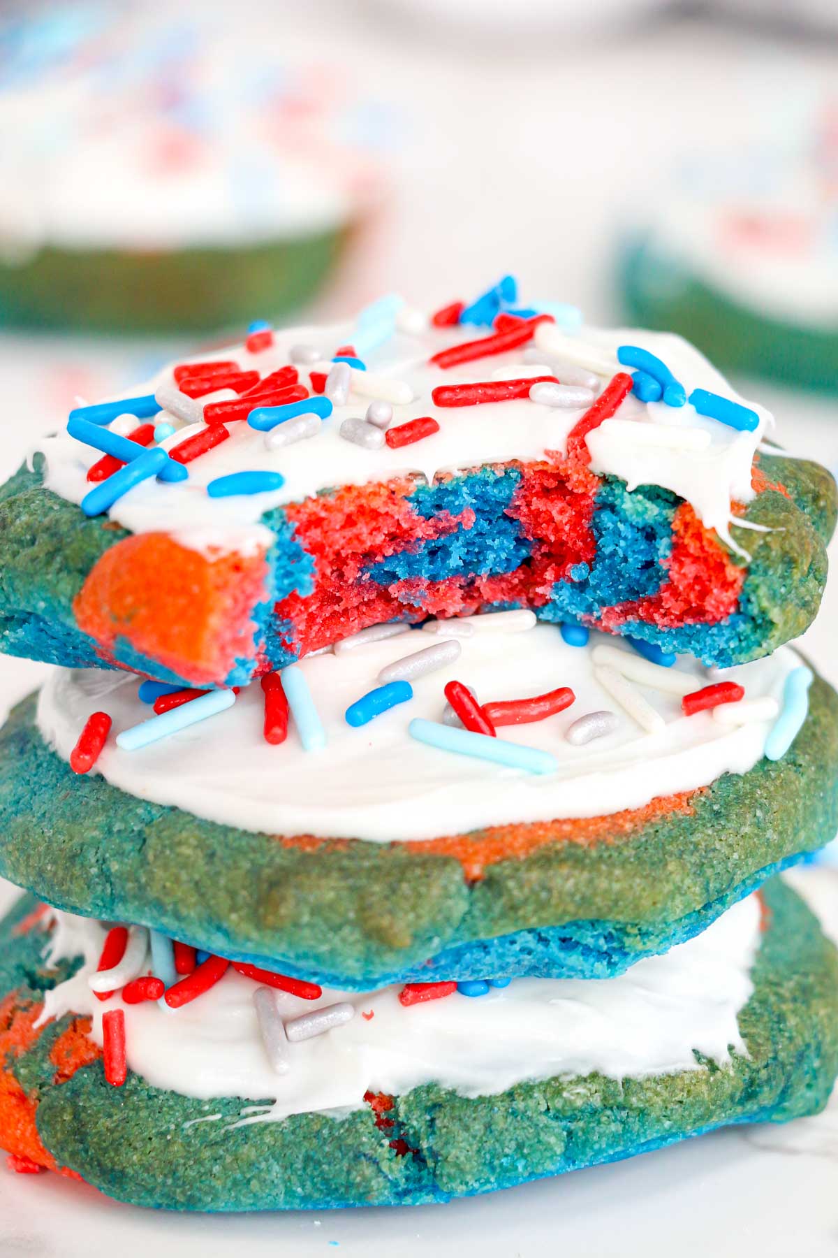 Air Fryer 4th of July Cookies - Recipes From A Pantry
