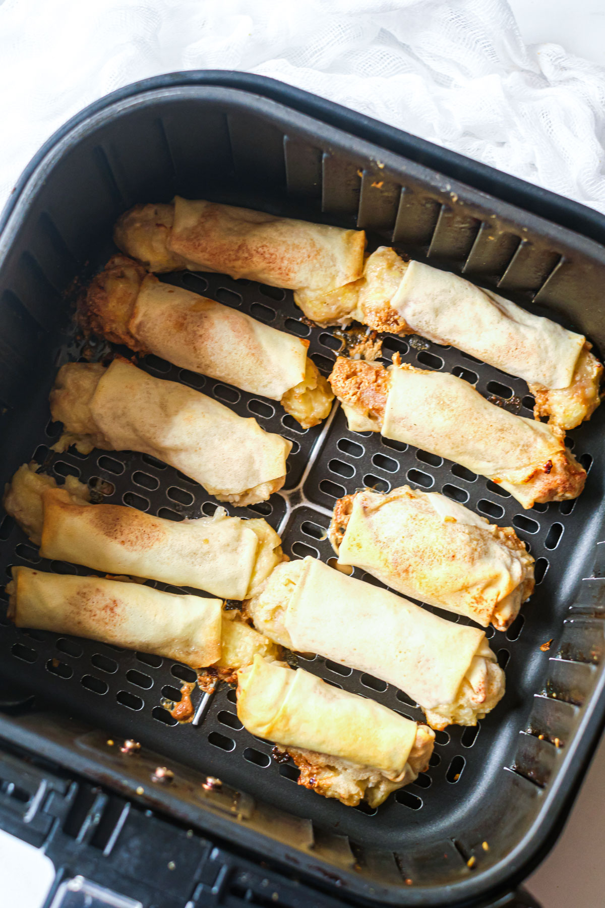 Air Fryer Peanut Butter Banana Spring Rolls (+ Instant Pot and Stovetop Version)