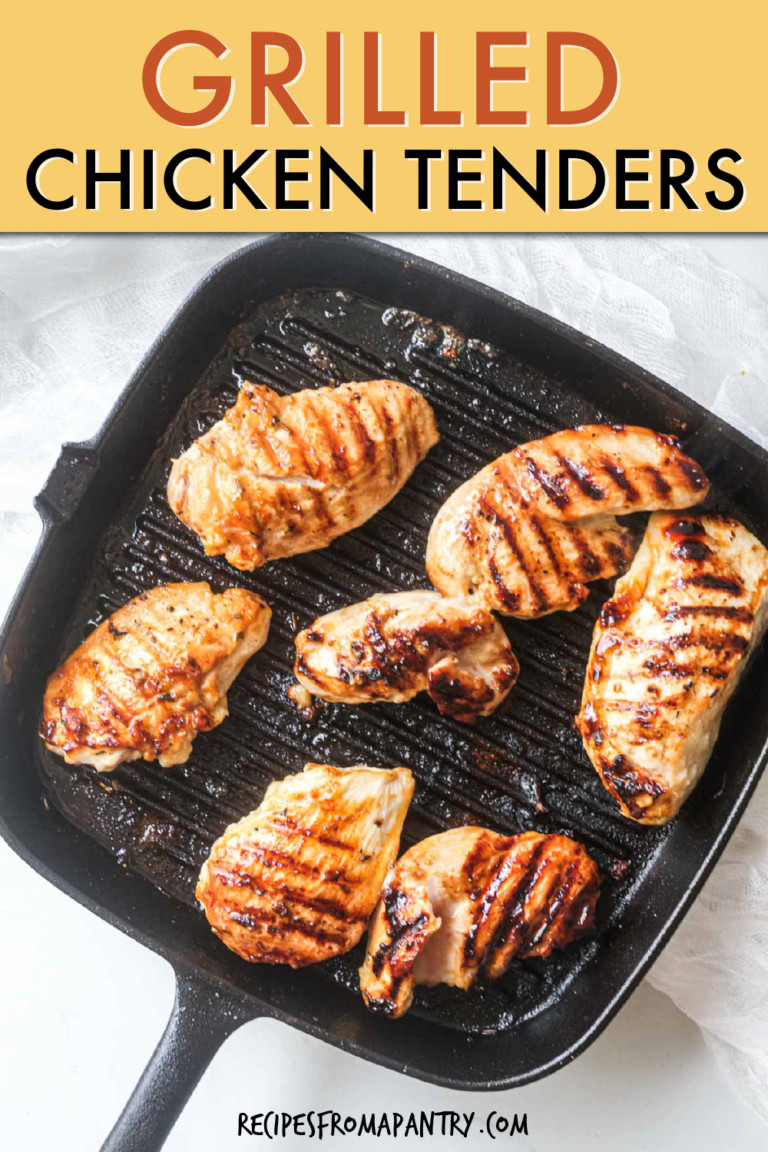 CHICKEN TENDERS ON A GRILL PAN