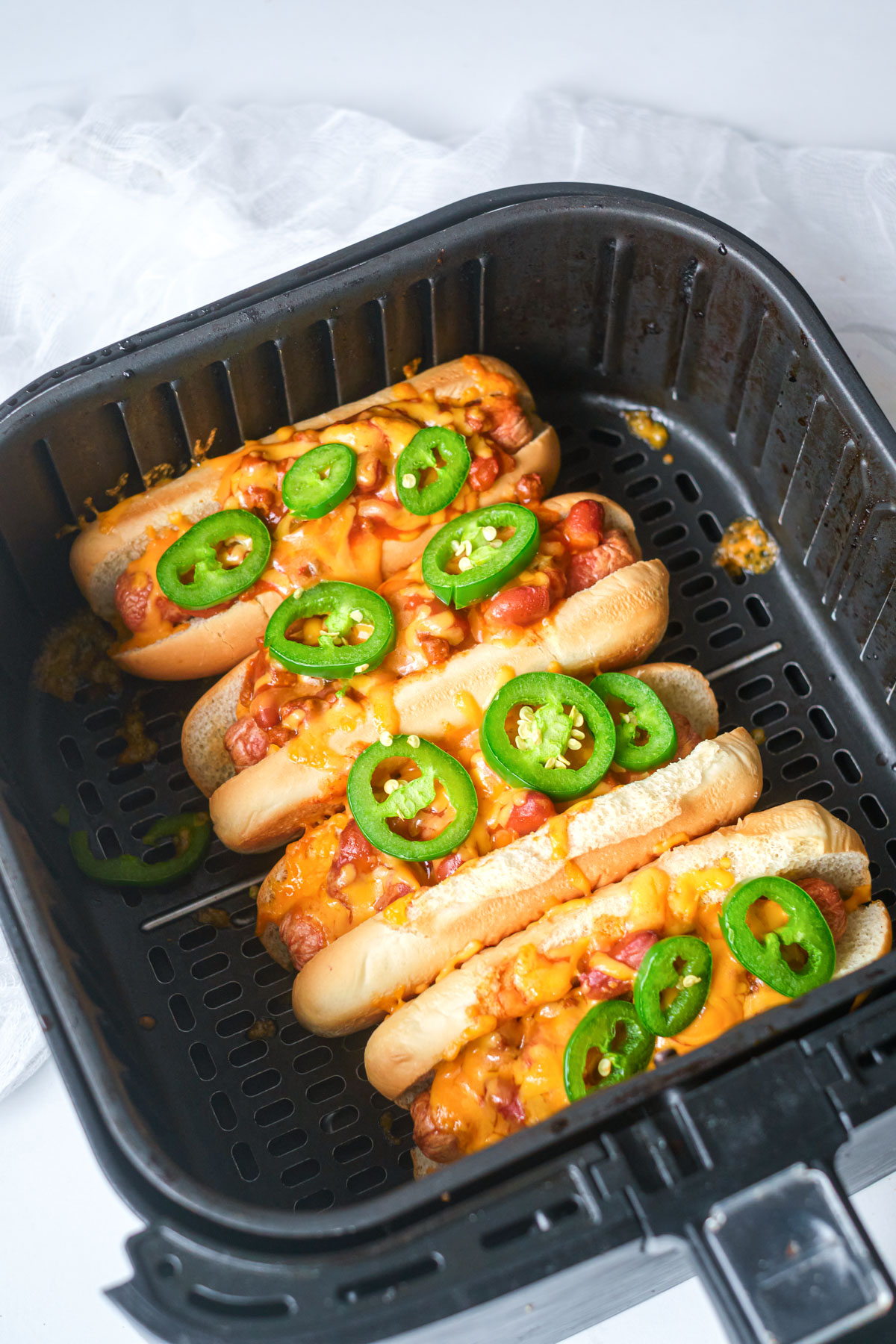 Chili Cheese Dog (Oven, Air Fryer, Campfire)