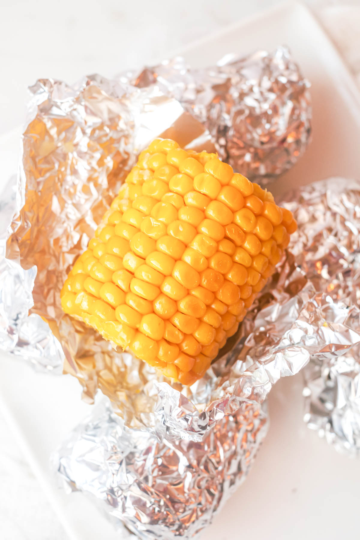 Grilled Corn in Foil with Lemon Dill Butter 