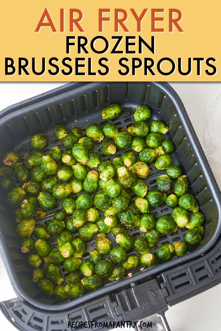 WHOLE BRUSSELS SPROUTS IN AN AIR FRYER BASKET