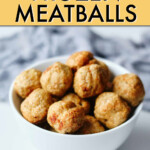 meatballs in a white bowl
