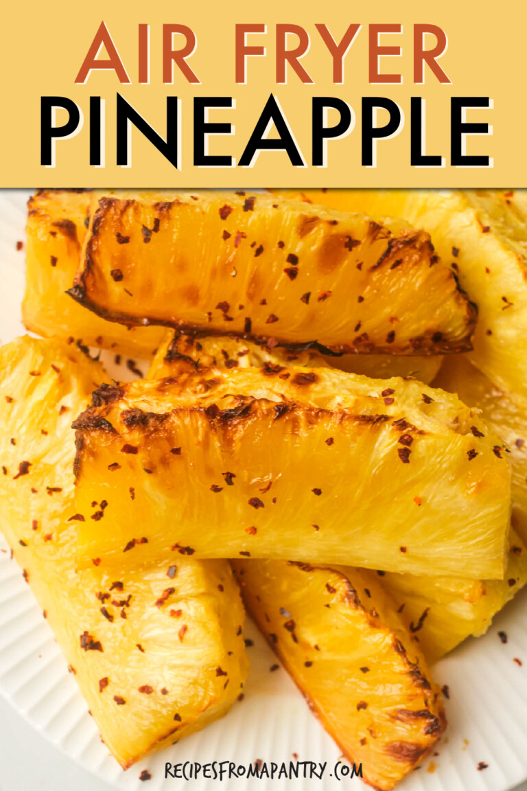 Close up of roasted pineapple slices