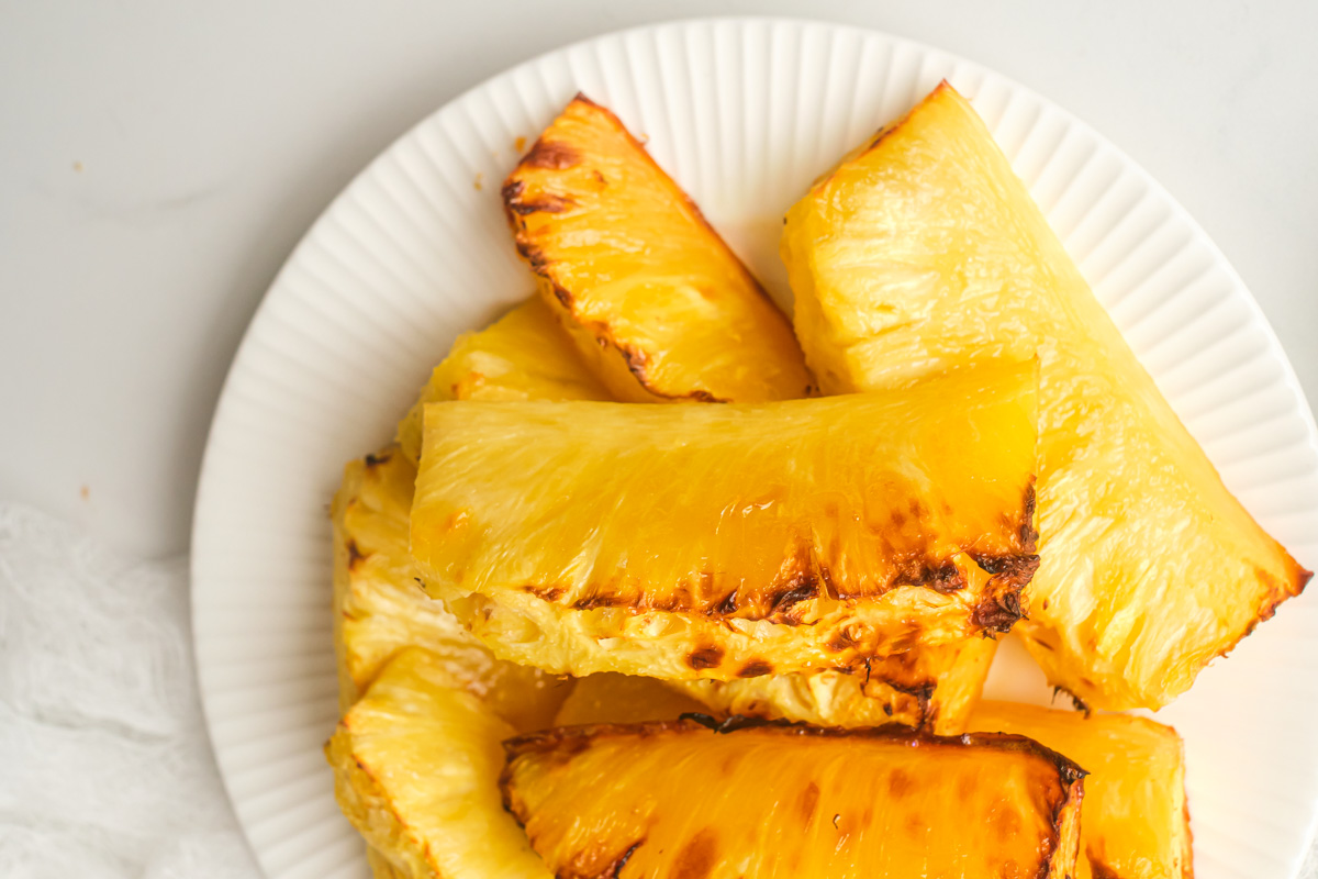 the completed air fryer pineapple recipe