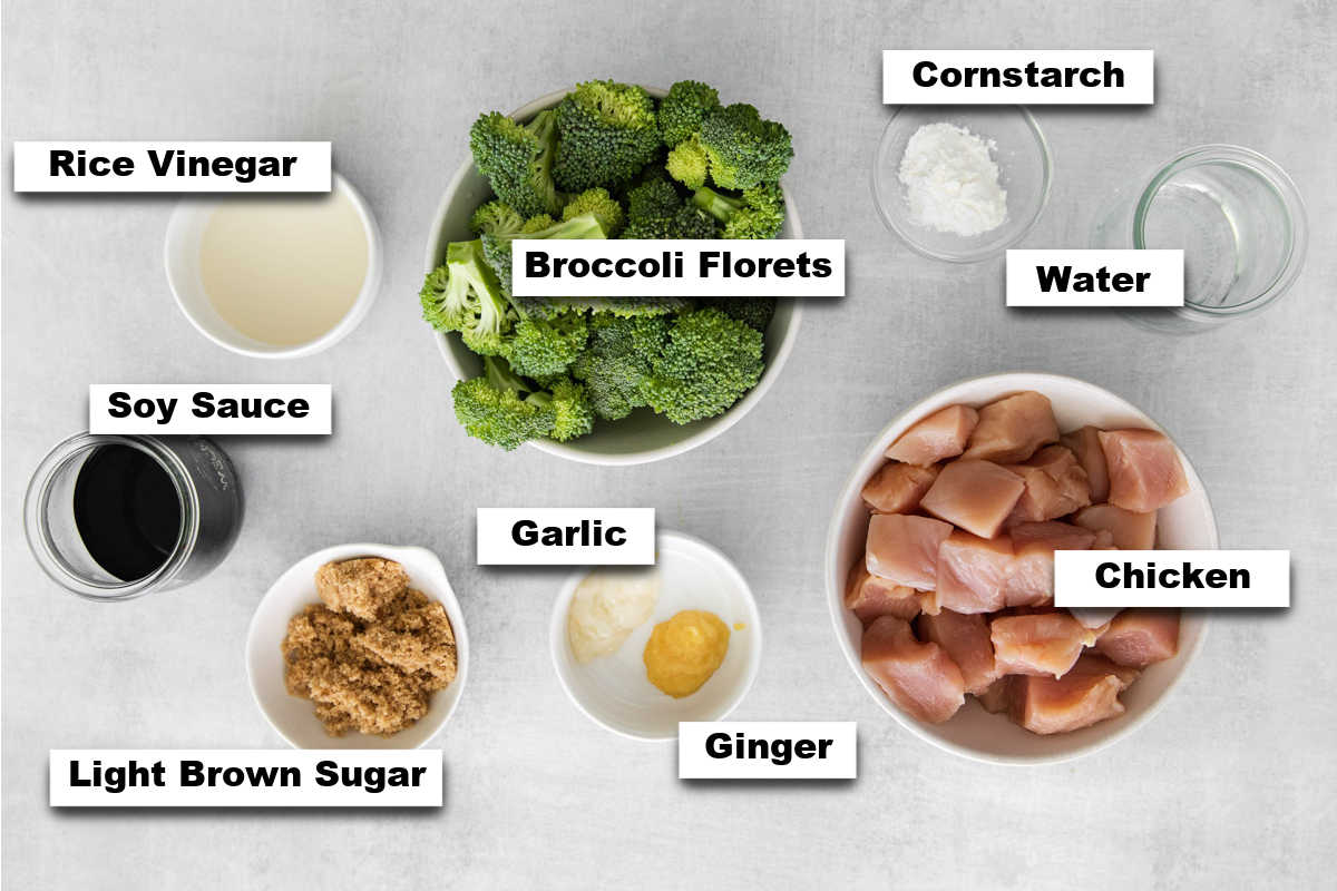 the ingredients for making this instant pot teriyaki chicken recipe