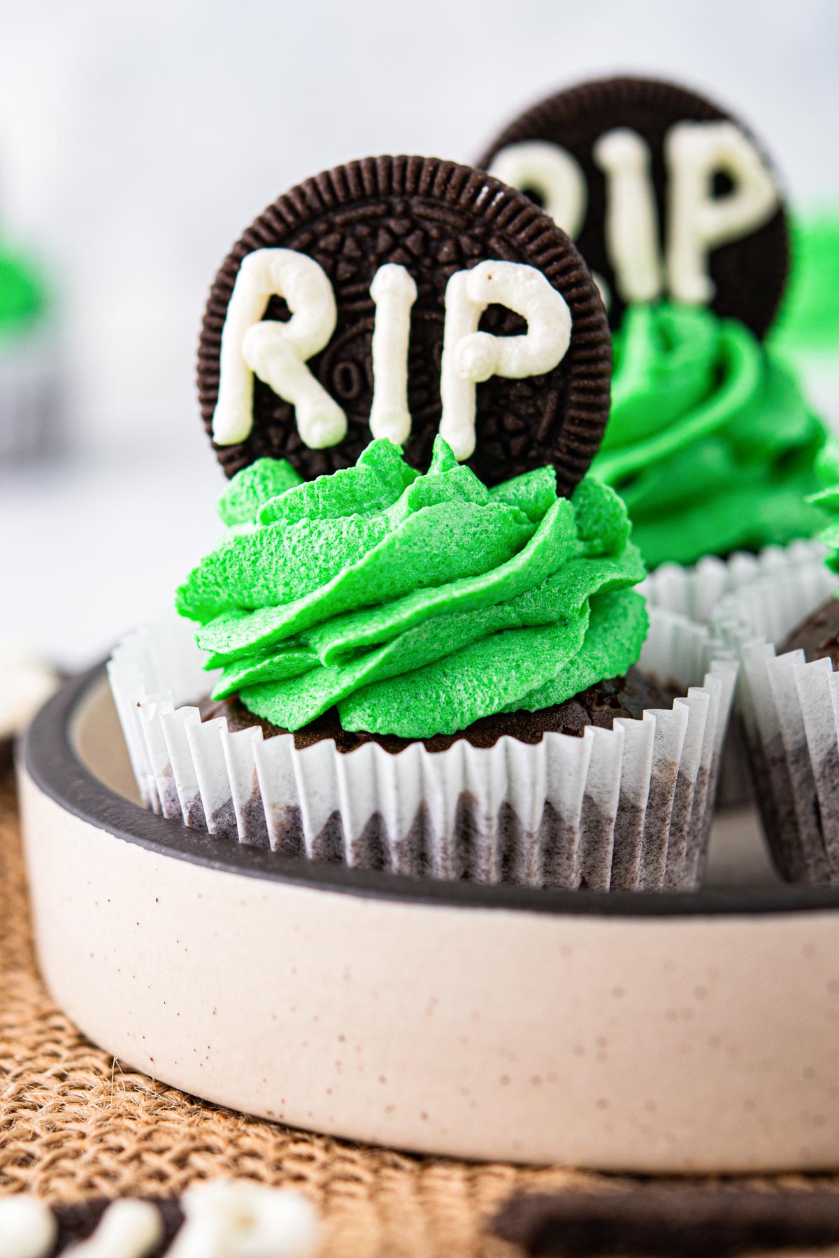 Halloween Cupcakes on a serving dish
