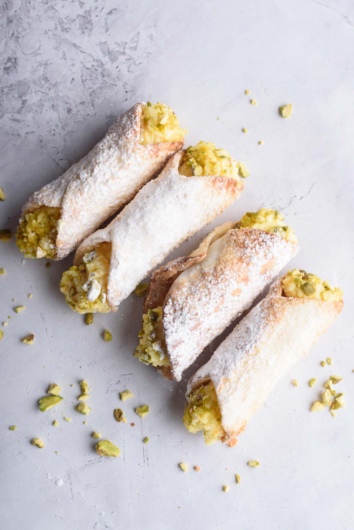 the completed air fryer cannoli recipe ready to be served