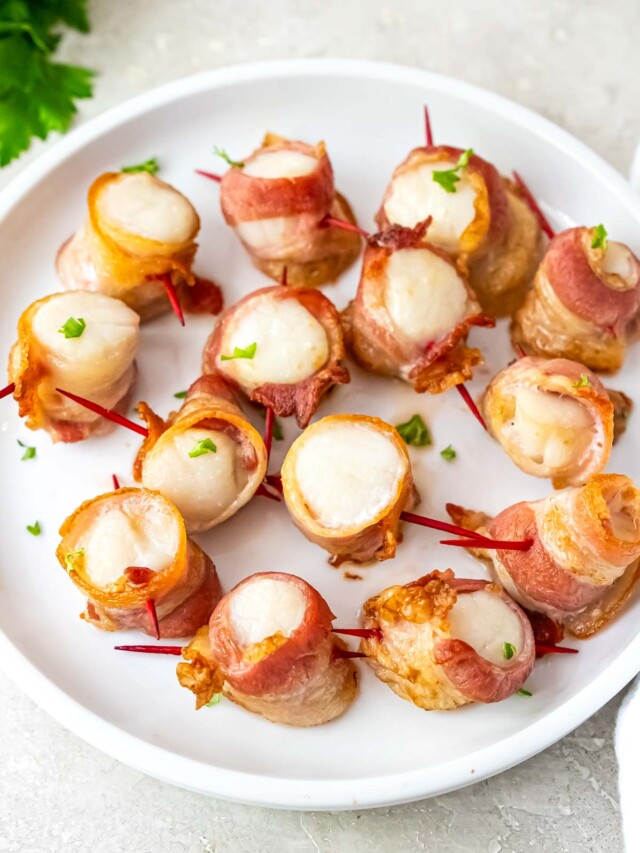 Air Fryer Bacon Wrapped Scallops Story