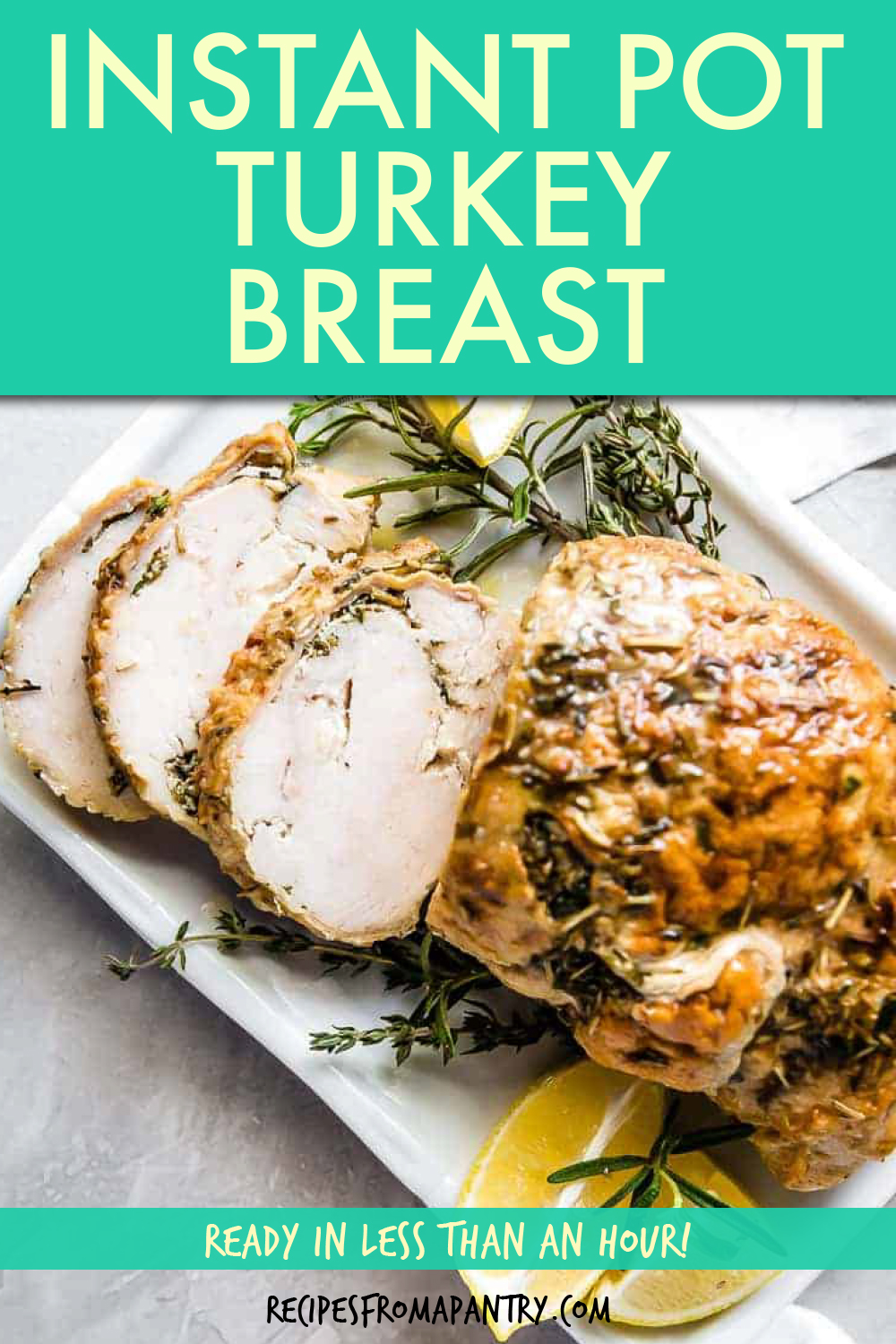 Instant Pot Turkey Breast with Garlic Butter Gravy Recipes From A Pantry