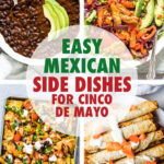 A collage of images of mexican side dishes