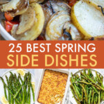 A collage of images of spring side dishes