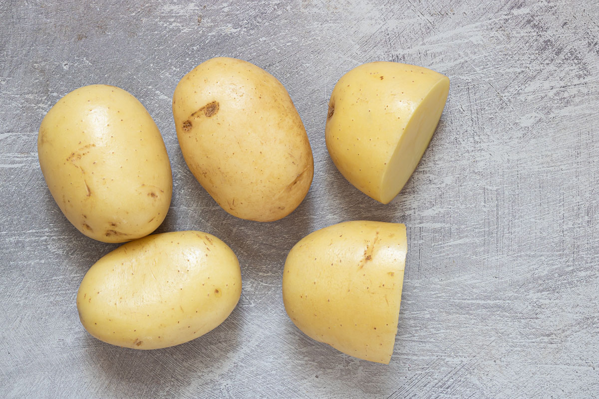 top down view of potatoes for use in the how to boil potatoes recipe