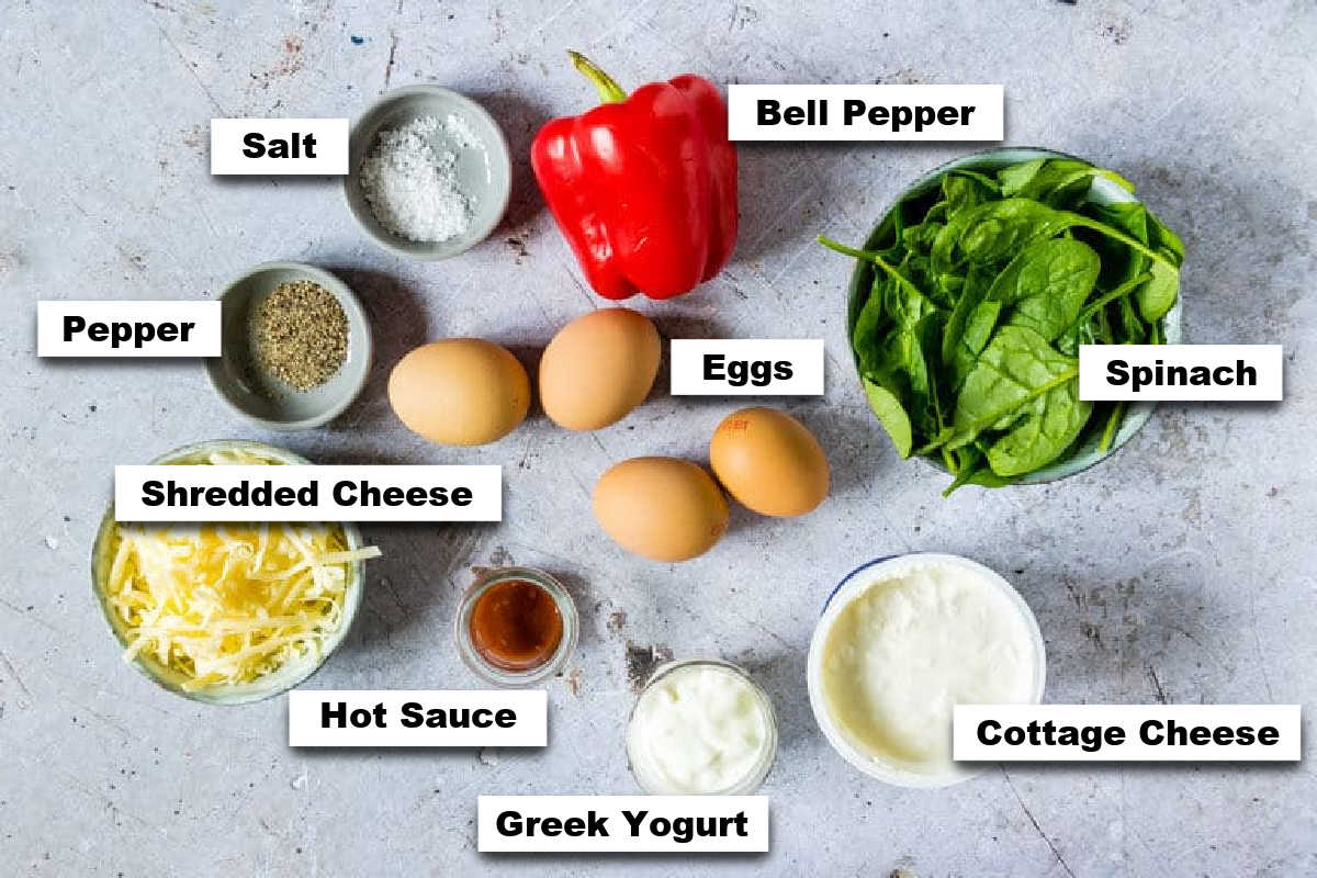 the ingredients for making instant pot egg bites