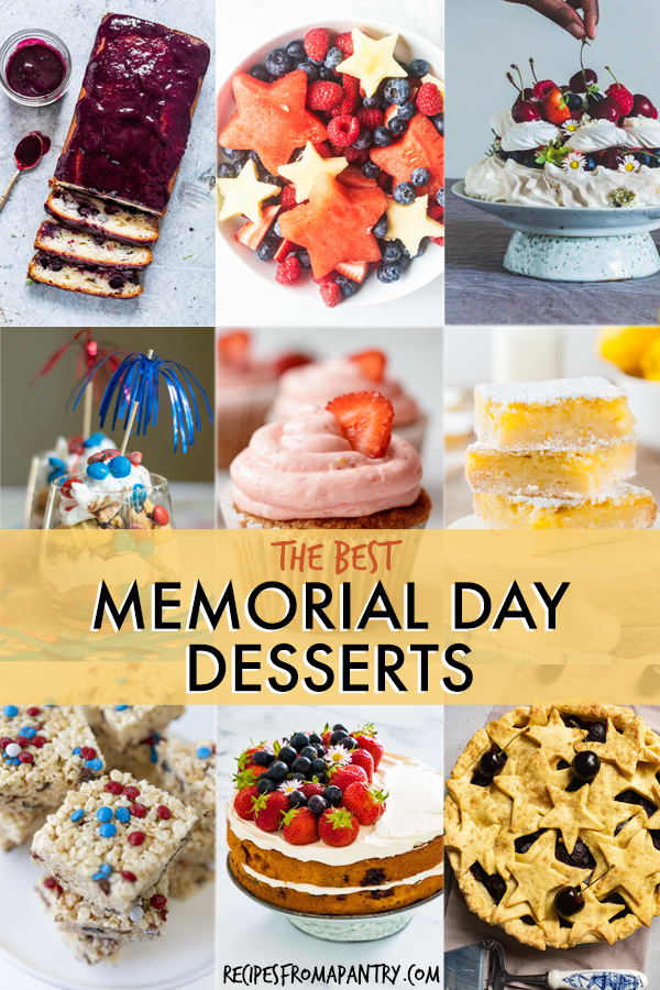 A collage of images of holiday desserts