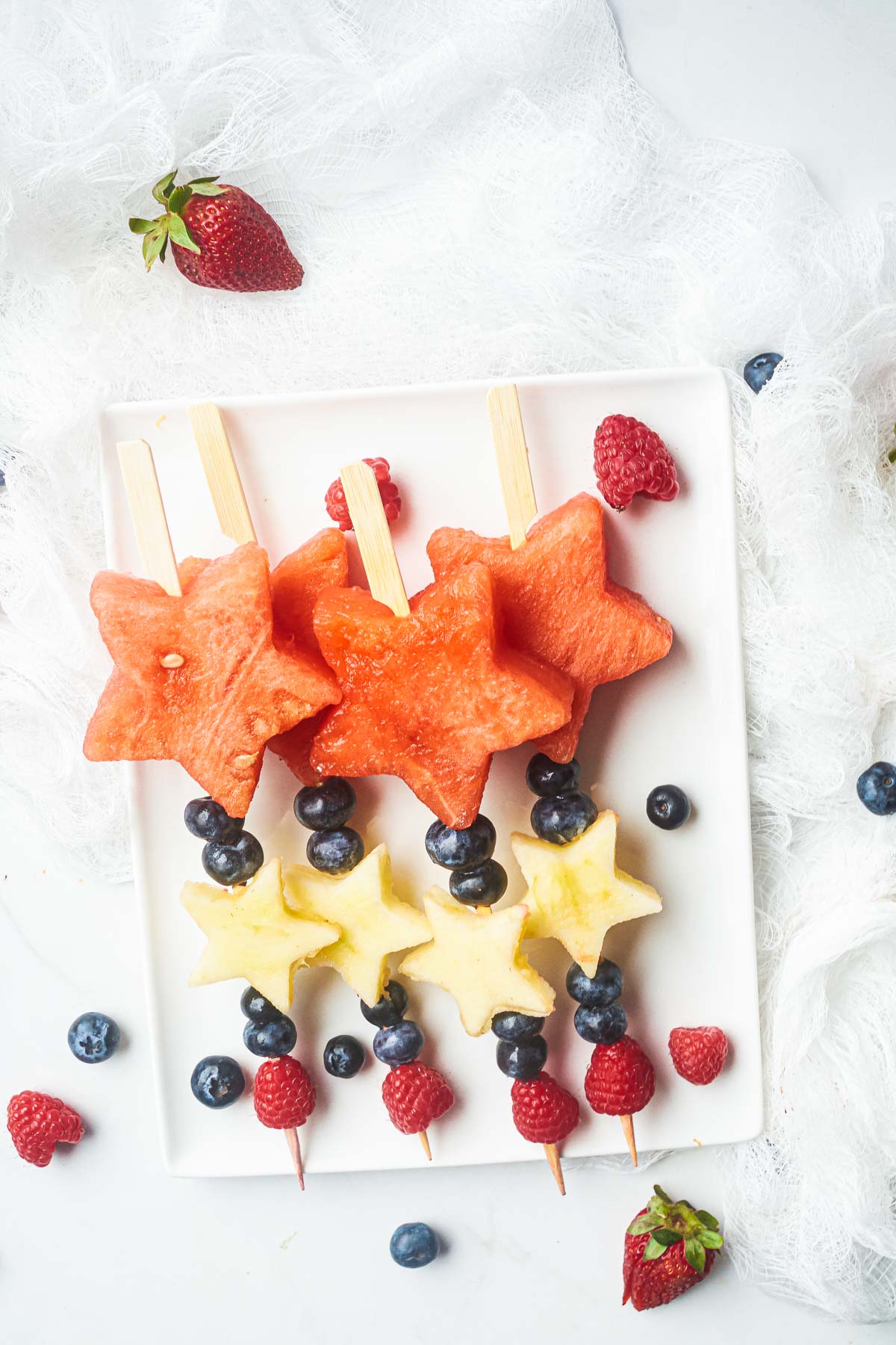 4th Of July Fruit Kabobs
