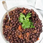 the completed how to cook canned black beans recipe