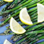 close up view of the how to cook frozen asparagus recipe