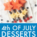 A collage of images of 4th of July desserts