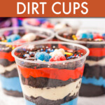 several dirt cups on a table