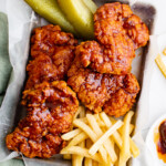 top down view of the completed Nashville Hot Chicken recipe